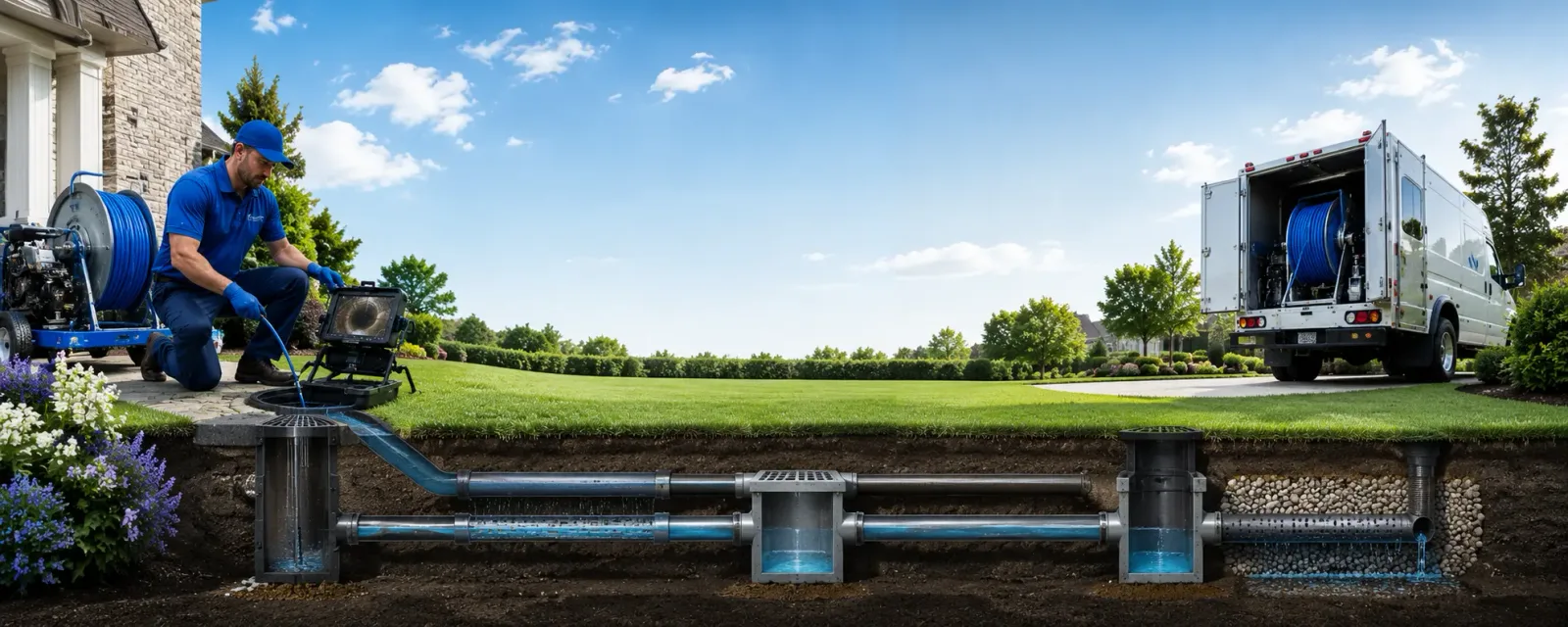 Outdoor drain cleaning information for Keeler, CA